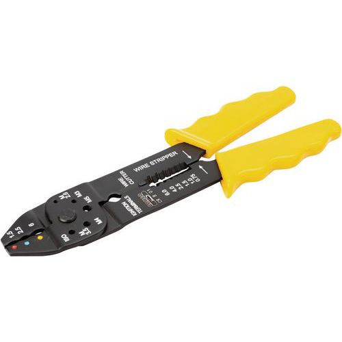 Bahco - Pince Sertissage Coupe Dénudage Jaune - 20 AWG-10 AWG - Outillage Spécialisé