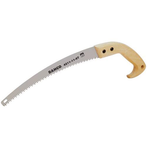 Bahco - Scie Arboricole Réaffûtable Poignée Bois - Lame 280mm 6 Dents/Pouce - Usage Coupe