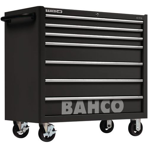 Bahco - Servante C75 40 7 tiroirs Noir - 986x501x1100mm - Charge 99kg - Rangement Outils