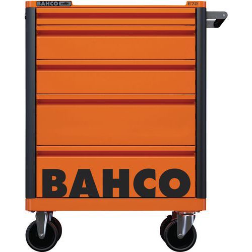Bahco - Servante de Rangement 5 Tiroirs Orange - 693x510x955mm - Charge 65kg - Idéale pour Ateliers