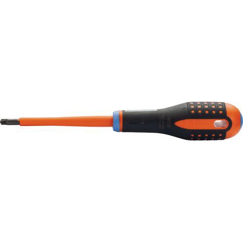 Bahco - Tournevis ERGO isolé VDE 6mm PZ2 - Lame 100mm - Isolation 1000V - Vissage précis