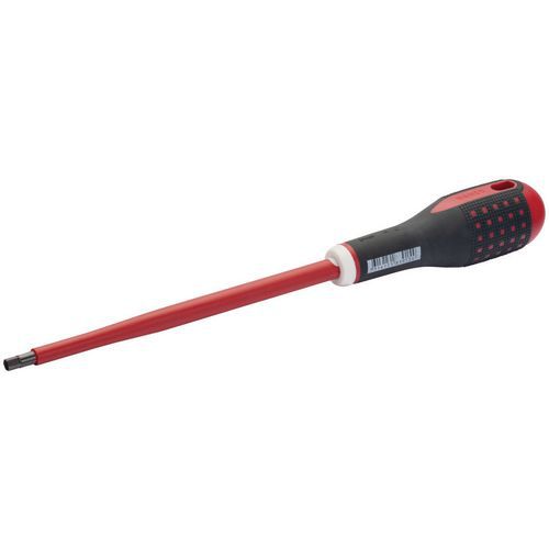 Bahco - Tournevis ERGO isolé VDE à douille 6 pans 5x175mm - Isolation 1000V - Rouge/Noir