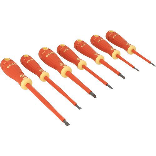 Bahco - Tournevis isolé Fente/Pozidriv 7 pièces - Isolation 1000V - Pour vissage