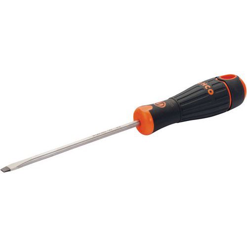 Bahco - Tournevis Fente BahcoFIT 1,6x8x175mm - Lame Forgée Acier - Manche Caoutchouc Ergonomique