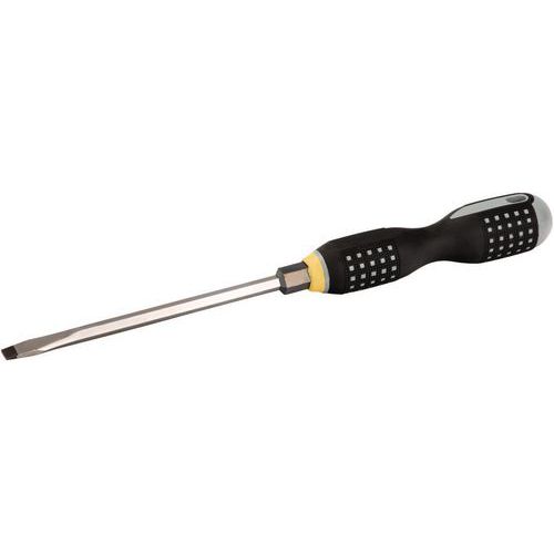 Bahco - Tournevis ERGO Fente 5.5x125mm - Lame forgée Acier - Poignée Caoutchouc - Précision et Confort