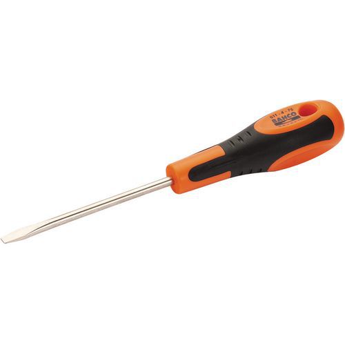 Bahco - Tournevis Fente Lame Forgée 1.2x8x150mm - Poignée Caoutchouc Bimatière - Précision et Durabilité