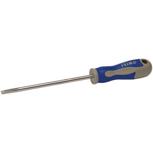 Irimo - Tournevis électricien fente 0,8x4x125mm - Lame Acier - Poignée Bimatière - Précision et Durabilité