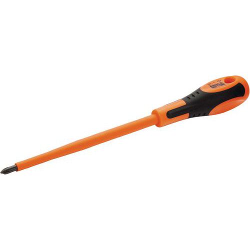 Bahco - Tournevis Phillips isolé VDE PH0x100mm - Lame 100mm - Isolation 1000V - Outillage spécialisé