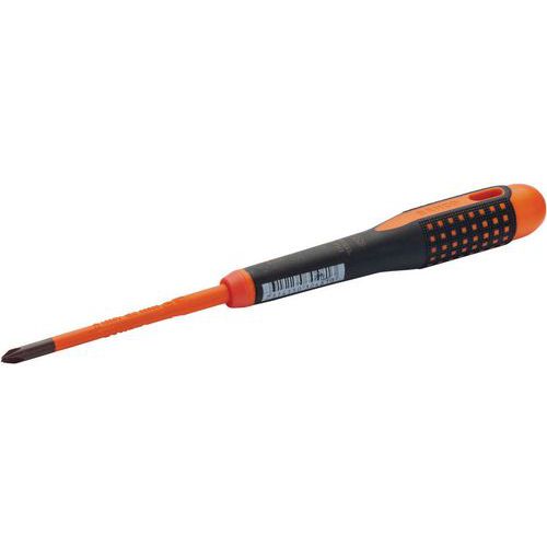 Bahco - Tournevis ERGO Slim isolé VDE 5mm/PH1 - Lame 80mm - Isolation 1000V - Vissage précis