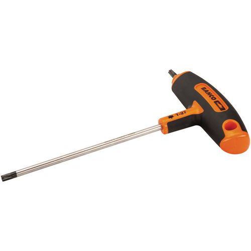 Bahco - Tournevis Torx Manche T T27x138mm - Lame Acier 138mm - Poignée Bimatière Ergonomique