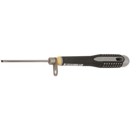 Bahco - Tournevis Fente ERGO Mandrin Sécurité 0,6x3,5x75mm - Lame 75mm - Manche Ergonomique
