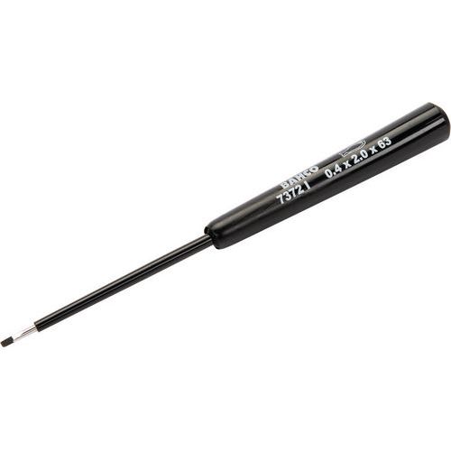 Bahco - Tournevis de précision à fente - Lame 75mm, Embout 2.5mm - Poignée plastique ergonomique - Outillage à main
