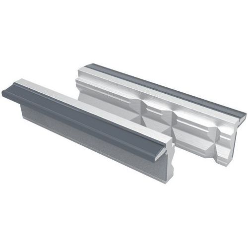 Irimo - Mors pour étau 125mm - Aluminium rainures horizontales et verticales - Outillage à main