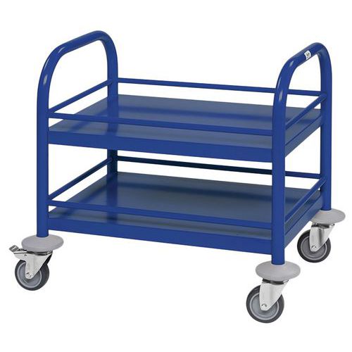 Chariot Mini 2 Étagères Bleu 53 X 37.5 X 55 Cm