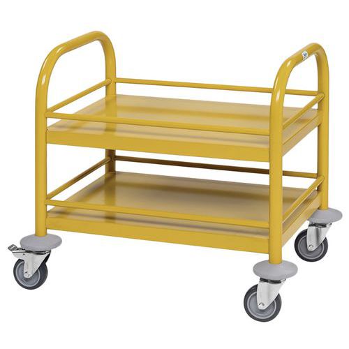 Chariot Mini 2 Étagères Jaune 53 X 37.5 X 55 Cm