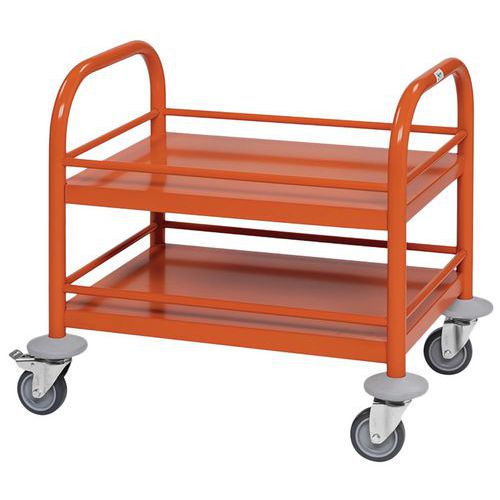 Chariot Mini 2 Étagères Orange 53 X 37.5 X 55 Cm
