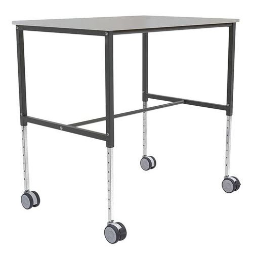 Pupitre D'atelier Roulant Ht Régl. 80x114x72 Gris/gris Foncé
