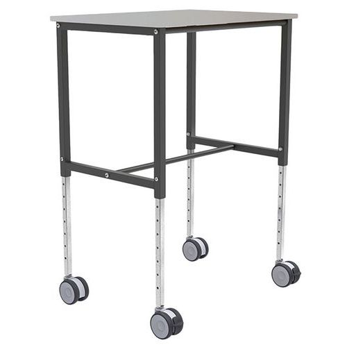 Pupitre D'atelier Roulant Ht Régl. 80x57x72 Gris/gris Foncé