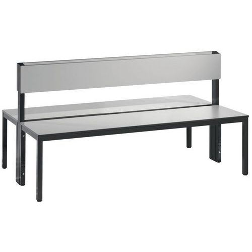 Banc Basic Plus Double Face Avec Dossier Argent L 1500