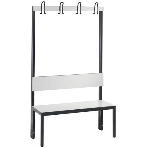 Banc à Patères Et Dossier Basic Plus Blanc L 1000