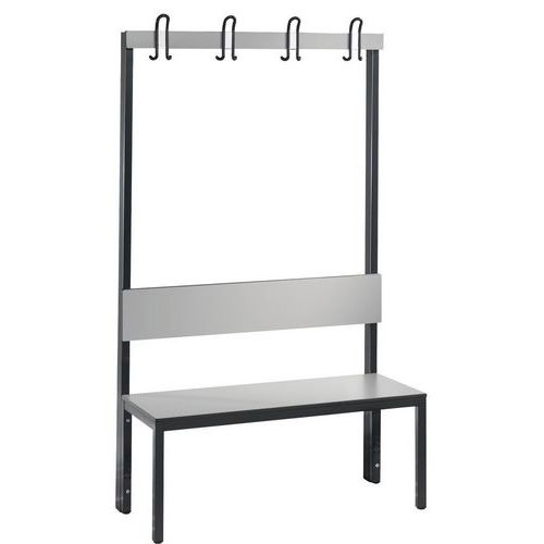 Banc à Patères Et Dossier Basic Plus Argent L 1000