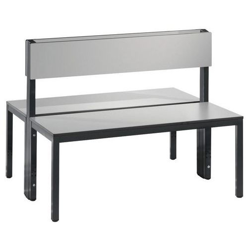 Banc Basic Plus Double Face Avec Dossier Argent L 1000