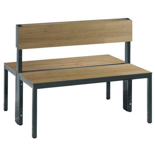 Banc Basic Plus Double Face Avec Dossier Chêne L 1000