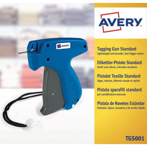 Avery - Pistolet textile standard - Bleu/gris - Idéal pour étiqueter moyen volume