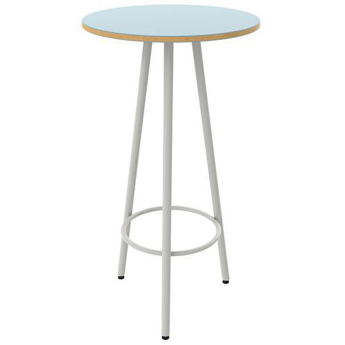 Mange Debout Ø 60 Cm Hauteur 110 Cm Stratifié Bleu/alu 9006