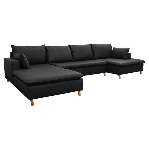 Ensemble Canapé Milaré + Méridie. Longue À Gche Enduit Pvc Nr