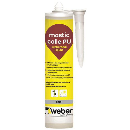 Mastic-colle Pu - Weberseal Gris 300 Ml