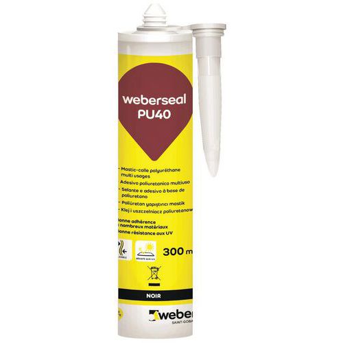 Mastic-colle Pu - Weberseal Noir 300 Ml
