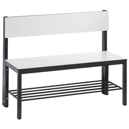 Banc Basic Plus Avec Dossier Et Grille Blanc L 1000