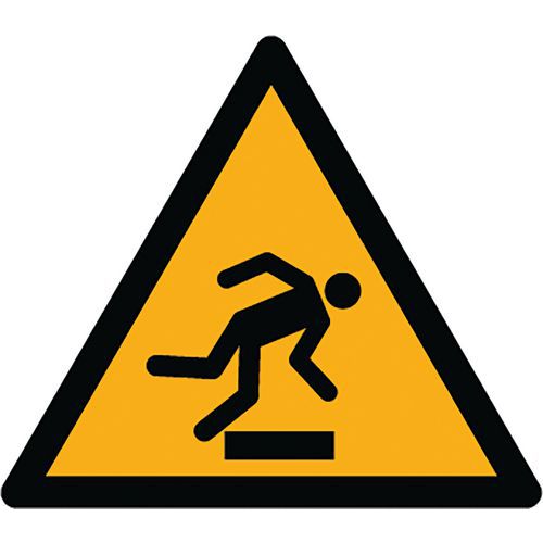 Ergomat - Adhésif de marquage danger W007 - Vinyle ø20cm - Lot de 2 pièces - Signalisation au sol durable