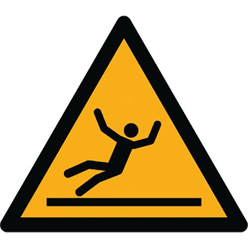 Ergomat - Adhésif Danger W011 - Ø20cm - 5 Pièces - Signalétique Vinyle ISO 7010