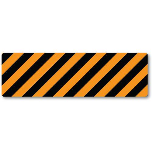 Ergomat - Adhésif LeanStripe Arrondi Noir/Orange 30x100cm - Lot de 3 - Vinyle Résistant - Lean Management