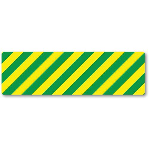 Ergomat - Adhésif LeanStripe Arrondi Vert/Jaune - 30x100cm (3 pièces) - Vinyle Durable pour Lean Management