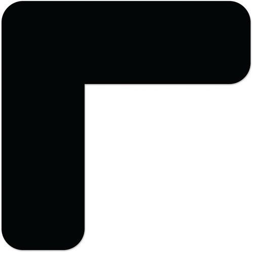 Lot de 40 - Adhésif Angle Arrondi Leanstripe-noir- 15x15x75cm-40 Pièces