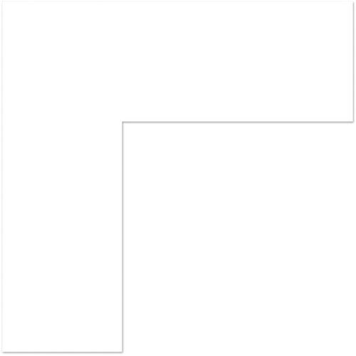 Ergomat - Adhésif marquage au sol angle carré LeanStripe Blanc 15x15x5cm - Lot de 100 pièces - PVC résistant