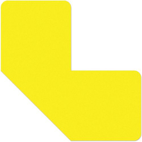 Ergomat - Adhésif demi-angle LeanStripe Jaune 15x15x5cm - Lot de 200 pièces - Marquage au sol Lean Management