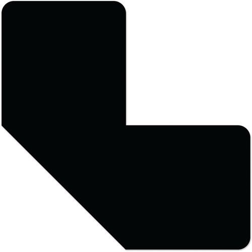 Ergomat - Adhésif demi-angle LeanStripe Noir - 15x15x5cm - Lot de 200 pièces - Marquage au sol Lean Management