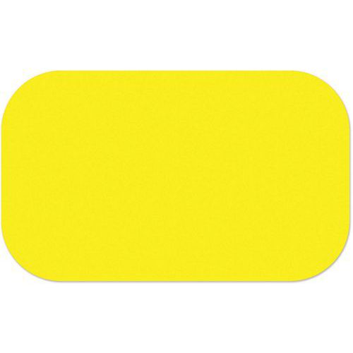 Ergomat - Adhésif marquage au sol tiret arrondi Jaune 5x10cm - Lot de 125 pièces - Vinyle résistant