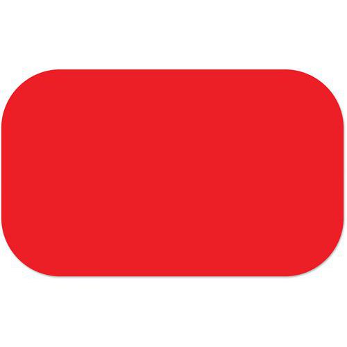 Ergomat - Adhésif Marquage au Sol LeanStripe - Tiret Arrondi Rouge 10x10cm - Lot de 20 pièces - PVC Durable