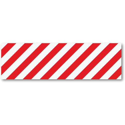 Ergomat - Adhésif Tiret Carré Rouge/Blanc - 30x100cm - Lot de 2 - Vinyle Durable - Lean Management