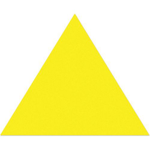 Ergomat - Pointe de flèche adhésive LeanStripe Jaune 30,5cm - Lot de 24 pièces - PVC résistant, Lean Management