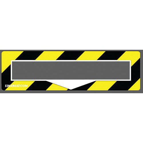 Ergomat - Protection étiquette marquage au sol DuraStripe - Noir/jaune - 340x100 mm - Lot de 10