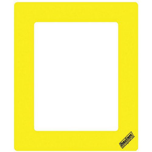 Ergomat - Protection pour étiquette marquage au sol DuraStripe - Jaune - 31x39,7cm - Lot de 10 pièces - Montage sans outils