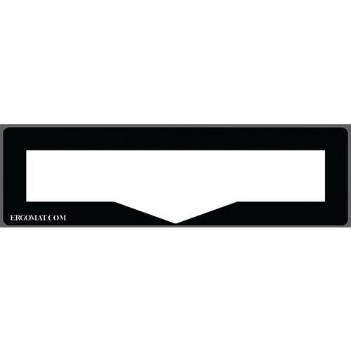 Ergomat - Protection pour étiquette marquage au sol DuraStripe - Noir - 34x10cm - 45 pièces - Montage sans outils