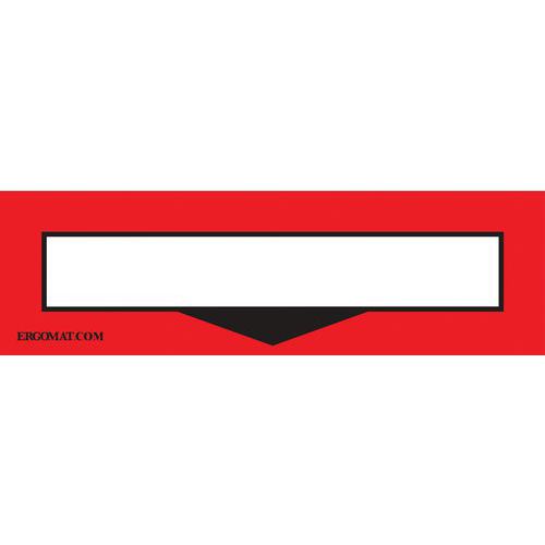 Ergomat - Protection pour étiquette marquage au sol - Rouge - 34x10cm - Lot de 5 pièces - Montage sans outils