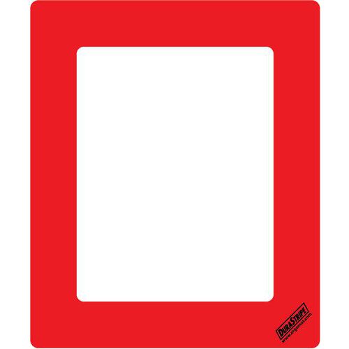 Ergomat - Protection pour étiquette marquage au sol - Rouge - 24,8x31cm - Lot de 5 pièces - Montage sans outils
